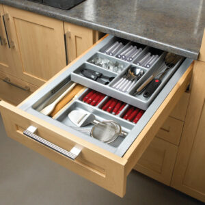 Diviseur à ustensiles double ajustable