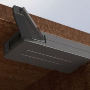 Loquet et amortisseur deux-en-un pour grandes armoires et portes de placard