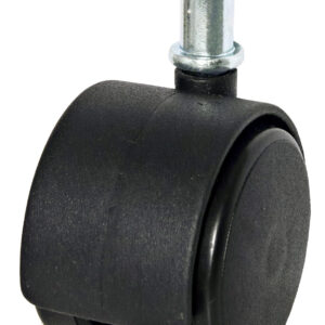 Roulettes jumelées pour meubles - avec tige à serrage de friction