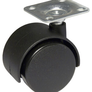 Roulettes jumelées pour meubles - plaque