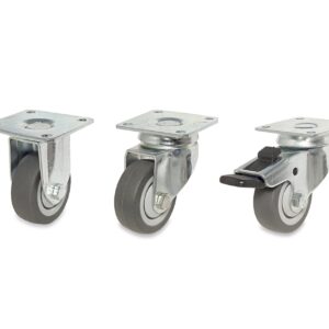 Roulettes à usage général en caoutchouc thermoplastique gris