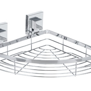 Panier de coin à ventouse en acier pour douche Fusion-Loc